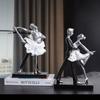 Enfeites de resina para dança latina dupla, luz de luxo, sala de estar, armário de vinho, decoração de armário de TV, artesanato de arte de dança de resina