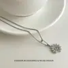 Brincos de Margarida Cheios de Diamante, Design de Nicho de Luxo Leve com Sensação de Alto Padrão, Presente de Mercadoria de Suporte em Forma de Leque, Brincos de Flor Cheios de Diamante