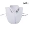 Cuello Falso de Perlas y Pedrería Estilo Coreano Primavera y Verano Camisa de Mujer Versátil Chifón Cuello Puntiagudo Cuello de Camisa Falso para Mujer
