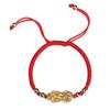 Nudo de dragón pareja cuerda roja pie plata oro chapado valiente pulsera 3D plata dura hombres y mujeres nuevo tejido a mano regalo mayoreo