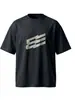 Camiseta Original Blackeden con Estampado Graffiti Americano Estilo Chino Flockeada de Manga Corta para Hombres y Mujeres, Top de Pareja para Verano