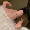 Anillo Liso de Plata de Ley S925 para Mujer, No se Desvanece, Estilo de Nicho de Gama Alta, Lujo Ligero, Colección Versátil de Anillos de Dedo Minimalistas Abiertos