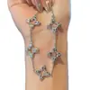 Pulseira Estrela de Quatro Pontas Trevo de Quatro Folhas Estilo Bucci Italiano para Mulheres Luxo Leve Nicho Design de Ponta Joia de Mão Venda por Atacado