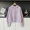 En StockModal Sudadera con Capucha Casual de Waffle para Mujer Cardigan con Cremallera Holgado Chaqueta Deportiva Corta Rejuvenecedora