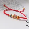 Pulsera trenzada Círculo Qiankun, estilo Nudo Chino, Símbolo de Manzana y Deseo, Fragmentos de Plata, 0 kg Atracciones Turísticas, Fabricante Transfronterizo, Venta al por Mayor de Joyería
