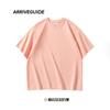 Camiseta de Verano para Hombre Ag 300g Saludable Oversize Moderna Holgada Cuello Redondo Algodón Manga Corta Verano Transpirable Manga Corta