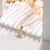 Transfronterizo Amazon Trébol de Cuatro Hojas Moda Versátil Concha Temperamento Nicho Exquisita Cadena para Clavícula Mujer Lujo Ligero Alto Sentido