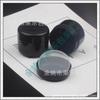 Botella de Crema Cosmética Negra de Una Capa 50g Set de Viaje Botella para Crema Facial Mascarilla Botella para Crema Ungüento Caja Redonda