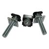 Varilla de Tornillo Largo M8*15 Pie de Ajuste Cuadrado de una Sola Capa con Varilla de Tornillo Resorte de Flor de Ciruelo Tuerca Estrella Tuerca Interior para Muebles