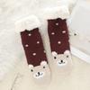 Meias de Natal Populares Transfronteiriças da Amazon, Meias de Chão, Meias Pantufa, Meias para Tapete, Meias de Outono e Inverno, Meias Antiderrapantes para Casa, Meias com Pelúcia