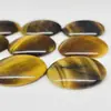 Fornecimento de fábrica 20MM Pedra Olho de Tigre Natural superfície de anel plano redondo acessórios para joias DIY patch de gravação embutido lote