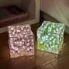 Regalo de Cumpleaños para Niña Mar de Flores Cubo de Rubik Tulipán Luz de Noche Bolsa de Materiales Hechos a Mano DIY Juguetes Pequeños Creativos