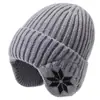 Chapéu de Lã Tricotado Quente de Inverno Masculino, Chapéu de Lã com Forro de Fleece para Proteção Auricular em Ciclismo de Inverno, Cachecol de Pescoço, Chapéu Pulôver Juvenil Masculino