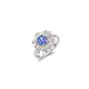Artículos Más Vendidos Transfronterizos: Anillos Sencillos y de Alta Gama con Flores de Piedras Preciosas de Colores, Joyería de Alta Gama, Stock Listo de Fábrica