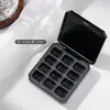 Caixa Dispensadora de Nail Art Explosões Cola Pintada Cola de Bater Caixa de Armazenamento Tampa Recuada Jiugongge Bandeja Dispensadora de Óleo para Unhas Sólidas