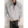 Chaqueta Funcional de Estilo Urbano Vintage de Corte Limpio para Hombre, Abrigo de Marca de Tendencia con Silueta Desestructurada, Cuello Alto Estilo Americano, Prenda Superior Fresca y Elegante