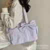 Bolso Tote para el Trayecto Escolar para Niñas 2026 Nuevo Otoño Casual Ligero Bolso de Hombro Gran Capacidad Bolso de Tela Rayada