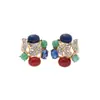 Pendientes de Aleación de Cobre para Mujer con Estilo Retro Francés, Diseño de Nicho, Temperamento Elegante de Gama Alta, Transmisión en Vivo Transfronteriza de Segunda Mano
