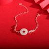 Pulsera con hebilla de paz de jade hetiano Changle de plata esterlina s925 para mujer, estilo nacional de la corte de mareas, gran sentido, regalo para la mejor amiga de este año