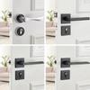 Cerradura de puerta negra universal para el hogar, cerradura dividida de 58 pulgadas, manija de puerta de dormitorio interior, cerradura de puerta de estilo antiguo, cerradura de puerta con succión magnética