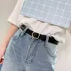 Cinturón Nuevo de Estilo Coreano Versátil Sin Agujeros Cinturón Negro Pequeño Sin Agujeros Estudiante Femenina Moda Casual Cinturón de Estudiante