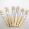 Bolsa transfronteiriça vara de madeira curta cerdas de pigmento pincel para guache pincel único para óleo suprimentos para DIY pincel de pintura