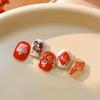 Pegatina para uñas con diseño de gato de la suerte con figura de hormiga YITU Gong Xi Fa Cai Guo Feng con adhesivo decorativo para uñas YT4509