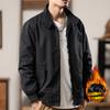 Chaqueta de Trabajo Vintage Estilo Americano para Hombre Estilo Otoño e Invierno Cuello Casual Ropa Superior Marca de Moda para Hombre Chaqueta de Aviador Forrada de Polar