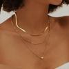 Amazon Nuevo Collar Apilable Hip-Hop de Nicho de 26 Letras de Doble Capa Collar de Letras de Tres Capas Corazón Retro Europeo y Americano