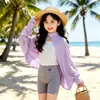 Xale de Proteção Solar para Meninas, Verão Fino e Respirável Novo Modelo 2026, Roupa de Verão Infantil, Capa Curta com Proteção UV, Item Mais Vendido