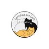 Broche Série de Gatos Desenho Animado Criativo Transfronteiriço Personalizado Gato Geométrico Fofo Emblema Metálico