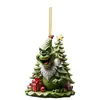 Adorno decoración monstruo verde acrílico colgante verde peludo diseño plano creativo Navidad transfronteriza árbol de Navidad