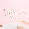 Gafas multifocales de montura completa, miopía, grado ajustable, para mujer, montura grande, montura de semititanio, lente plana ST723