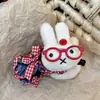 Pinza de plátano Miffy de conejo linda y versátil estilo coreano para toda la parte posterior de la cabeza, nuevo pasador de felpa de alta gama para niñas