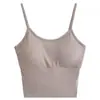 Camisola de Color Sólido Simple Combinable con Todo, Almohadilla para el Pecho con Lazo Redondo, Espalda Bonita, Ropa Deportiva Exterior Básica para Mujer de Color Sólido
