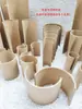 Tubo de papelão semicircular, peças de papelão, bolas de pingue-pongue, pista de carro, construção de artesanato criativo DIY com tubos de papel kraft