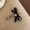Presilha de Cabelo Fofa com Laço de Strass, Grampo Lateral para Mecha, Presilha Diária de Luxo Leve de Alta Qualidade, Acessório de Cabelo