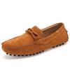 Sapatos masculinos Daifa Spring Bean Shoes Sapatos de condução Cano baixo com solado antiderrapante Couro Sapatos casuais baixos Sapatos de couro sem cadarço