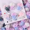 Patch de Rosa com Lantejoulas Bicolor Meio Rosto Fresco e Simples Cola em Creme Capa de Celular Acessórios DIY Adereço de Foto