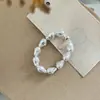 Pulseira de Pérolas de Água Doce Irregulares Estilo Ins para Mulheres, Luxo Leve, Alto Padrão, Nicho, Joia de Pulseira Exquisita com Contas