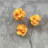 3 Rosas Artificiais Grandes com Pétalas Levadiças para Arranjos Florais de Casamento, Decoração de Salão de Casamento, Flores para Fundo, Adereços para Vitrine, Flores Artificiais