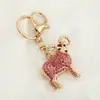 Llavero de cordero de nuevo estilo transfronterizo con diamantes, Colgante creativo de animal pequeño para bolso, Llavero de coche, Pequeño regalo exquisito