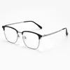 Armazón de Gafas para Hombre con Cara Grande y Marco Grande Moda Elegante Armazón de Media Montura Armazón de Ceja Gafas para Hombre de Gama Alta Armazón de Gafas para Miopía Mujer