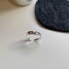 Anillo coreano de plata de ley 925 con diseño irregular, sencillo y moderno, para mujer, 2021