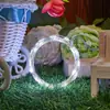 Luzes de Fio de Cobre LED Luz Piscante Cordão de Luzes Cordão de Luzes de Fio de Cobre Caixa de Bateria Artesanato de Planta Verde Simulada Luz Tira de Luz Decorativa Luz de Estrela