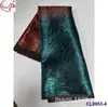 Bordado com fio de ouro e prata Tecido jacquard de brocado antigo Tecido de Renda de Brocado Africano