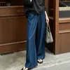 Em Estoque Tencel Super Caimento Macio Couro Micro Flare Cropped/Comprimento Total Jeans Feminino Verão Fino Pessoa Baixa Calças Casuais