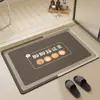 Alfombrilla de Suelo de Barro Diatómico Estilo Dibujos Animados para el Hogar Alfombrilla Antideslizante Absorbente de Agua de Secado Rápido para Baño Alfombrilla de Suelo para Baño Resistente a las Manchas y Fácil de Limpiar