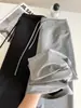 Pantalones deportivos anchos negros con cordón para mujer, nuevo modelo otoño 2026, de cintura alta, holgados, de pierna recta, casuales, pantalones de chándal adelgazantes