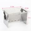 Estufa de Barbacoa para Camping Transfronterizo al Aire Libre Portátil para Camping Mini Plegable de Leña Hoguera Estufa de Tarjeta de Acero Inoxidable